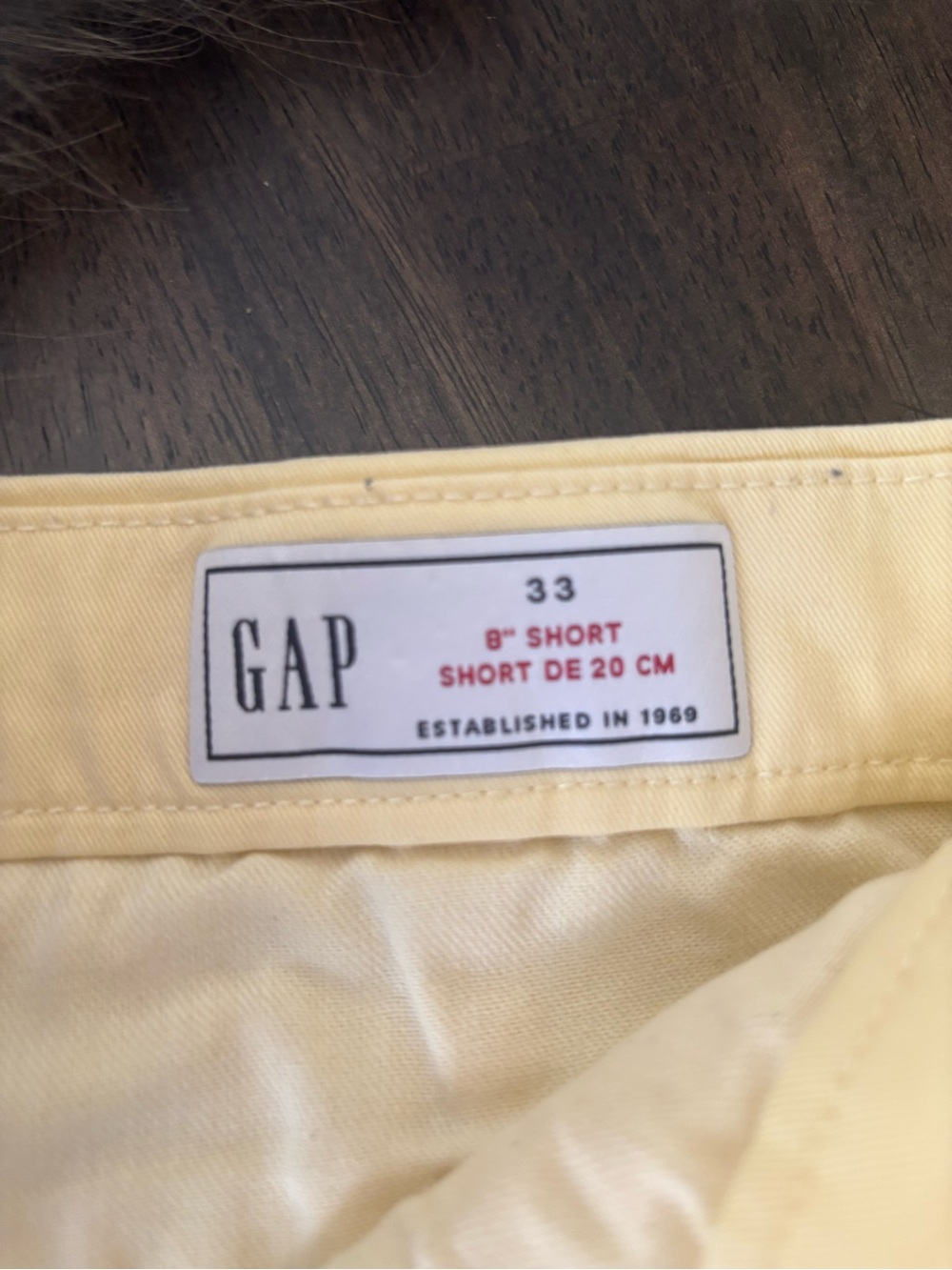 GAP Men’s Pale Yellow Casual Shorts